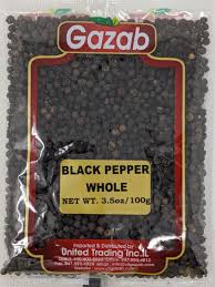 GAZAB BLACK PEPPER WHOLE 100G